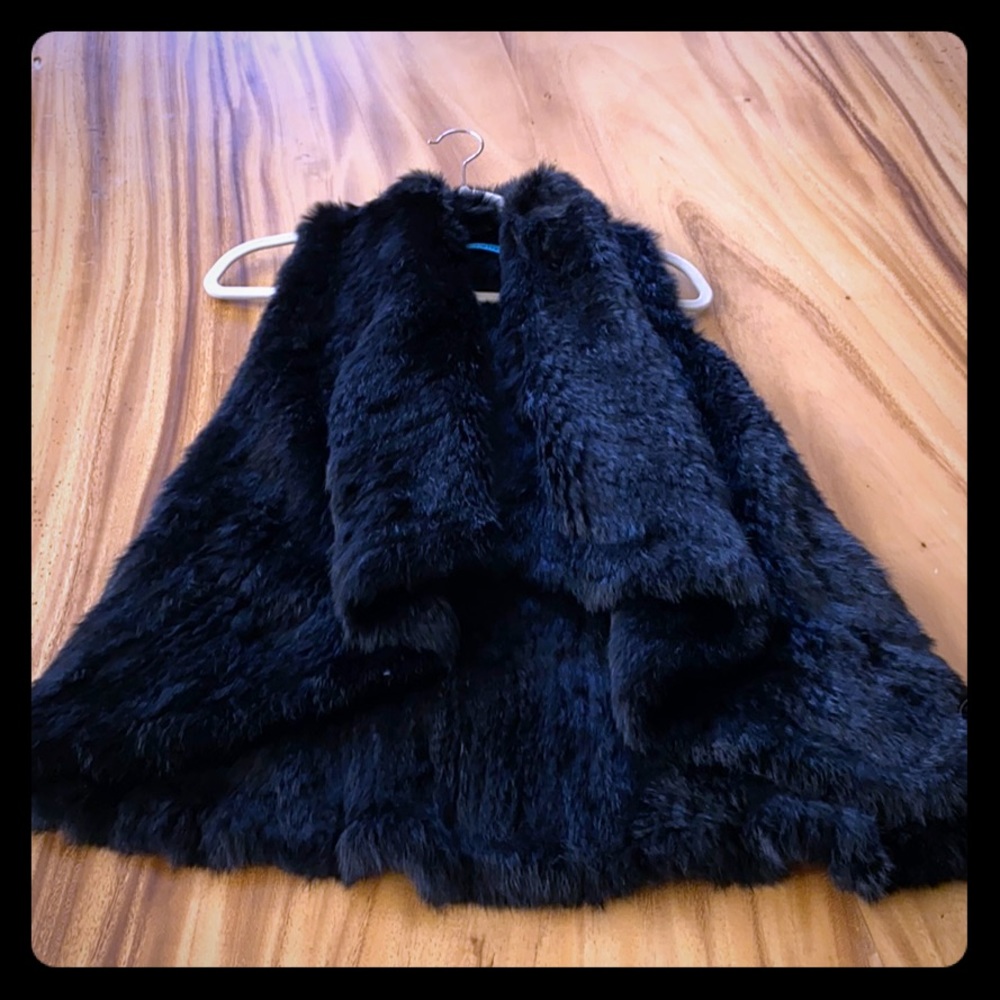 Alice and Olivia draped fur vest
